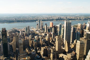 New York city panorama with tall skyscrapers clipart