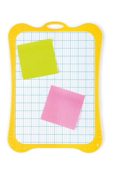 Open Binder Reminder Notes Blank Page — Stock Photo, Image