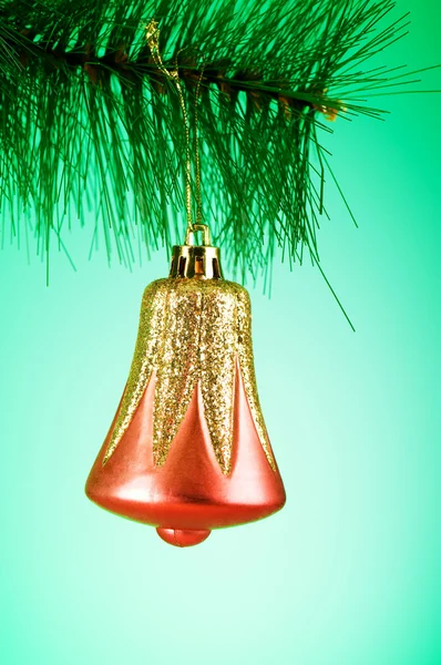 Decoração Natal Contra Fundo Gradiente Colorido — Fotografia de Stock