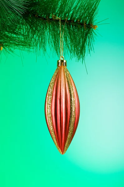 Christmas decoration against the colorful gradient background — Stock Photo, Image