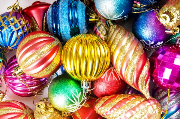 Decoración Navidad Colorida Sobre Fondo Brillante — Foto de Stock
