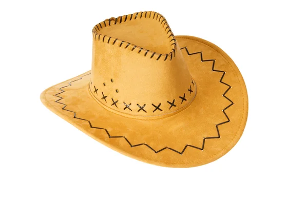 Chapéu Cowboy Isolado Fundo Branco — Fotografia de Stock