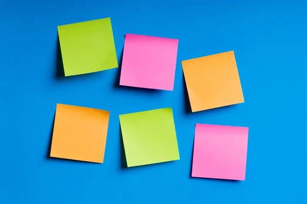 Notas Recuerdo Sobre Papel Colores Brillantes — Foto de Stock