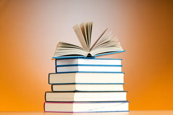 Stack Text Books Gradient Background — Stock Photo, Image