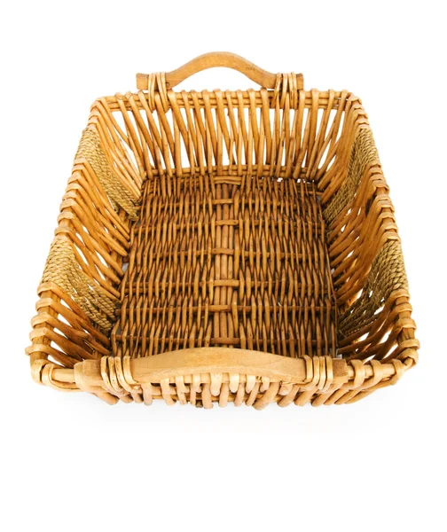 Big Basket Isolated White Background — Stock Photo, Image
