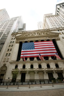 New York city - 4 Sep 2010 - Wall street and stock exchange clipart