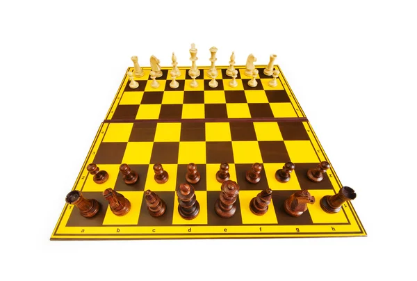Chess cijfers geïsoleerd op de witte achtergrond — Stockfoto