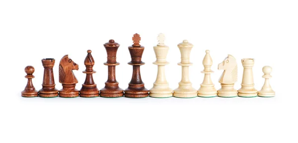 Figure d'échecs isolée sur le fond blanc — Photo