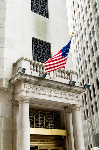 纽约城 Sep 2010 华尔街和股票交易所 — 图库照片