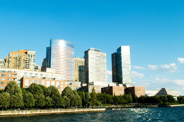 New York City Panorama Met Hoge Wolkenkrabbers — Stockfoto