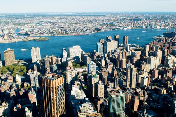 Panorama Della Città New York Con Grattacieli Alti — Foto Stock