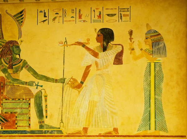 Egyptiska koncept med tavlor på väggen — Stockfoto