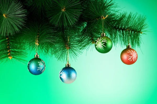 Decoración Navidad Contra Fondo Degradado Colorido —  Fotos de Stock