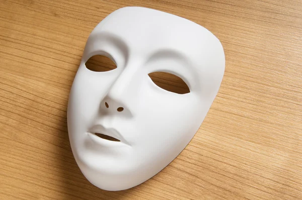 Concepto Teatro Con Las Máscaras Plástico Blanco — Foto de Stock