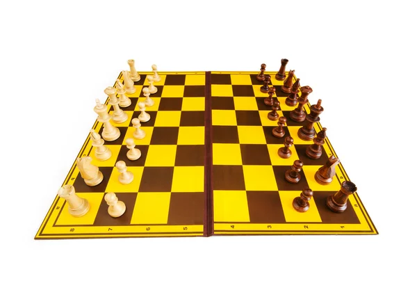 白い背景で隔離のチェスの数字 — ストック写真