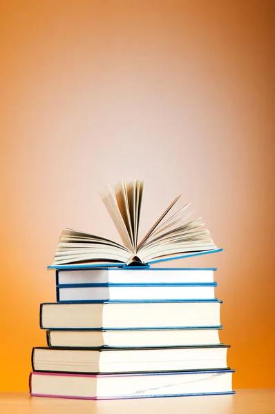 Stack Text Books Gradient Background — Stock Photo, Image