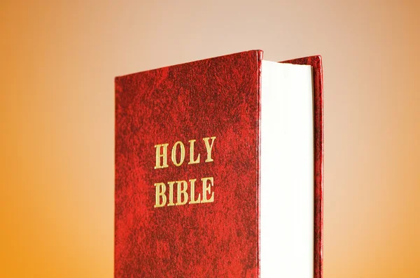 Libros Biblia Contra Fondo Degradado Colorido —  Fotos de Stock