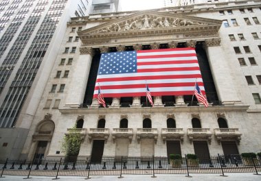 New York city - 4 Sep 2010 - Wall street and stock exchange clipart