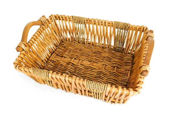 Big basket isolated on the white background — Stock Photo, Image