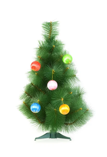 Χριστουγεννιάτικο δέντρο απομονωμένο στο λευκό φόντο — Φωτογραφία Αρχείου