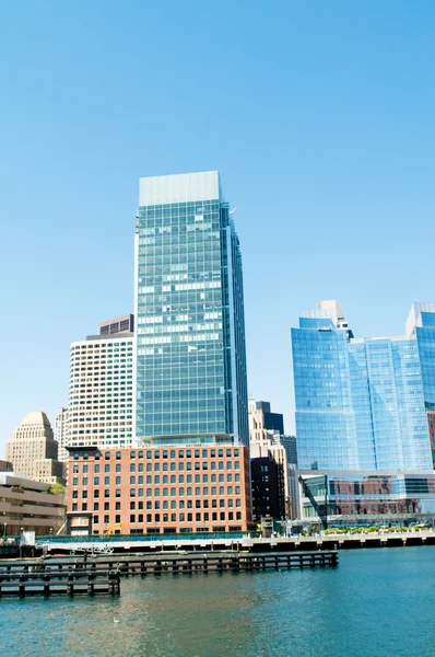 Boston Stad Sep Panorama Met Wolkenkrabbers — Stockfoto