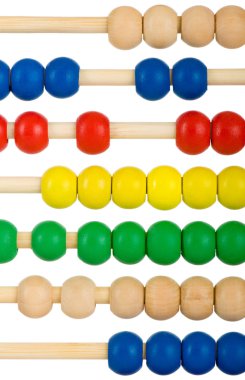 Education concept - Abacus with many colorful beads