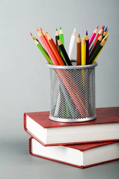 stock image Back to school concept with books and pencils