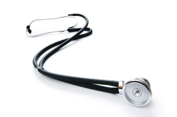 Medicinsk Stetoskop Isolerat Den Vita Bakgrunden — Stockfoto