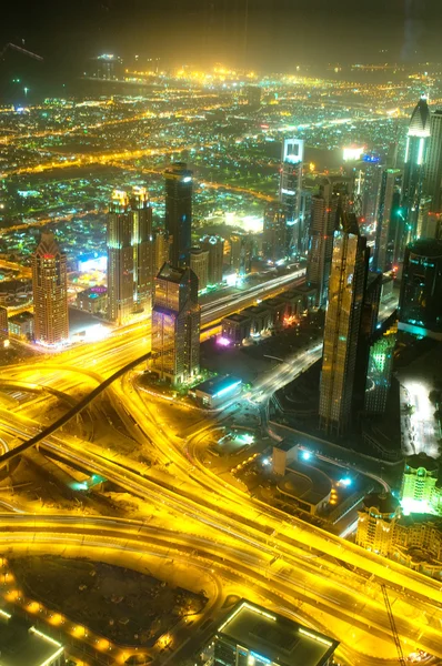 शहर के नीचे का पैनोरमा दुबई शहर संयुक्त अरब अमीरात — स्टॉक फ़ोटो, इमेज