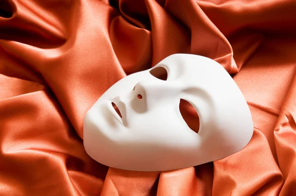 Theatre Concept White Plastic Masks — Stock Photo, Image