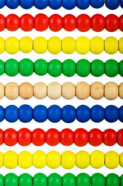 Концепция Образования Абакус Множеством Разноцветных Бусин — стоковое фото