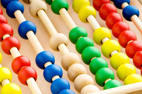 Education Concept Abacus Many Colorful Beads — Stok fotoğraf