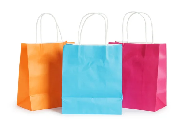 Shopping bags isolated on the white background Royalty Free Stock Photos
