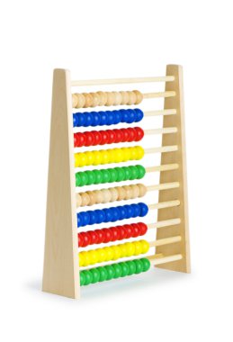 Education concept - Abacus with many colorful beads