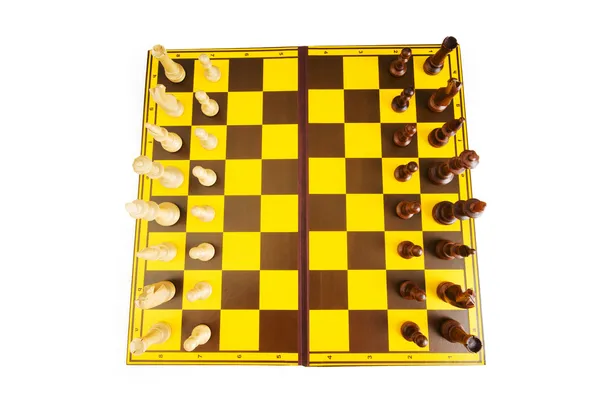 Шахові Фігури Ізольовані Білому Тлі — стокове фото