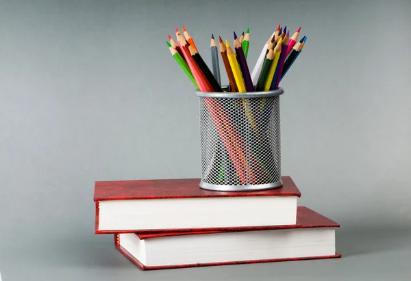 stock image Back to school concept with books and pencils