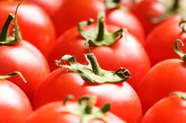 Rode Tomaten Gerangschikt Markt Stand — Stockfoto