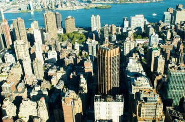 New york şehir panoraması ile yüksek gökdelenler