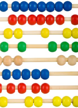 Education concept - Abacus with many colorful beads