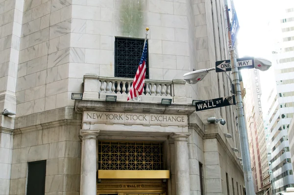Nova Iorque Setembro 2010 Wall Street Bolsa Valores — Fotografia de Stock