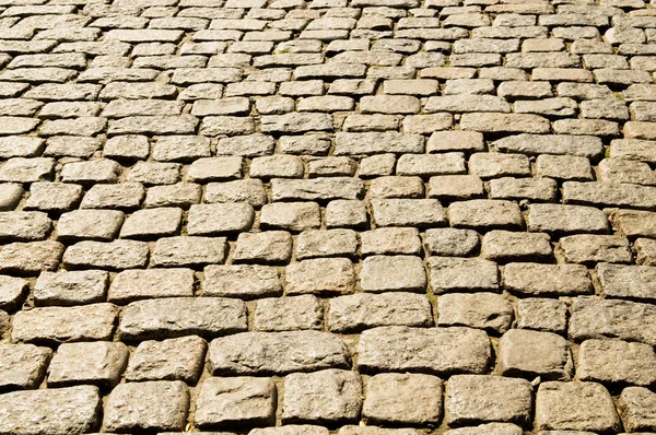 Old Road Paved Cobble Stones — Stock Photo, Image