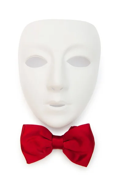 Masks Bow Ties Isolated White — Stock Photo, Image