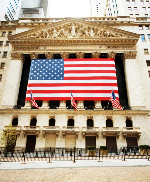 New York City Ağustos 2010 Wall Street Menkul Kıymetler Borsası — Stok fotoğraf