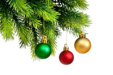 Christmas decoration isolated on the white background clipart