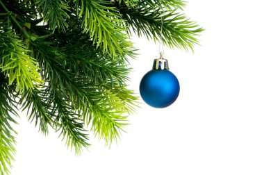 Beyaz arkaplanda izole edilmiş noel süslemesi