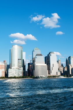 New York city - 4 Sep - panorama with skyscrapers clipart