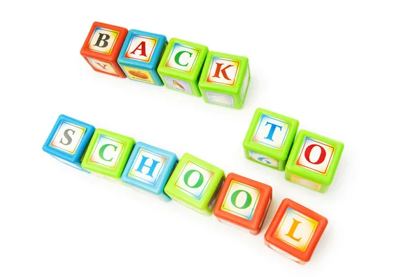 Back Schol Concept Alphabet Blocks — Stock Photo, Image