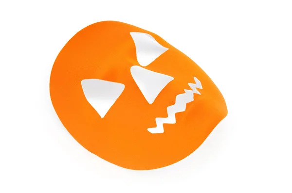 Orange Skrämmande Halloween Mask Som Semester Begrepp — Stockfoto