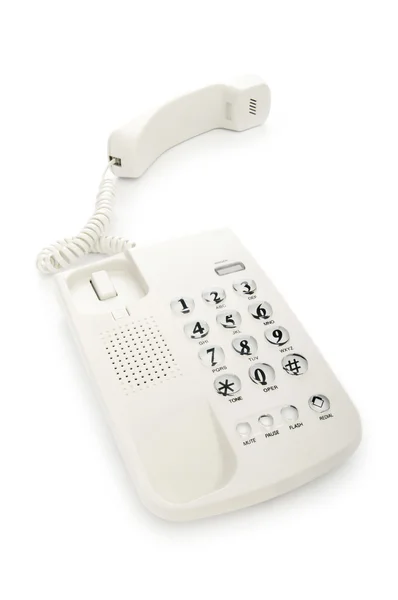 Офісний телефон ізольовано на білому тлі — стокове фото