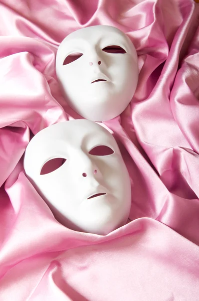 stock image Theatre concept with the white plastic masks